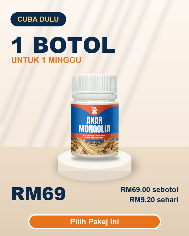 Pakej 1 botol Akar Mongolia RM69, cuba dulu untuk 1 minggu