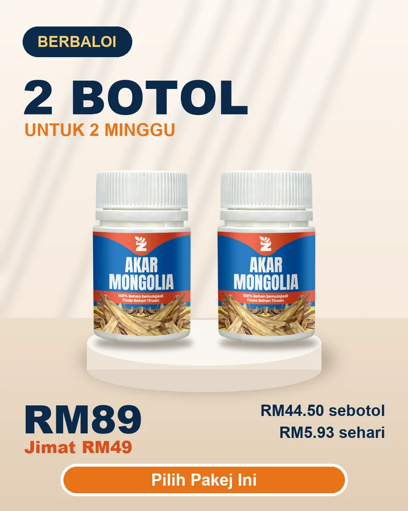 Pakej 2 botol Akar Mongolia RM89, berbaloi untuk 2 minggu